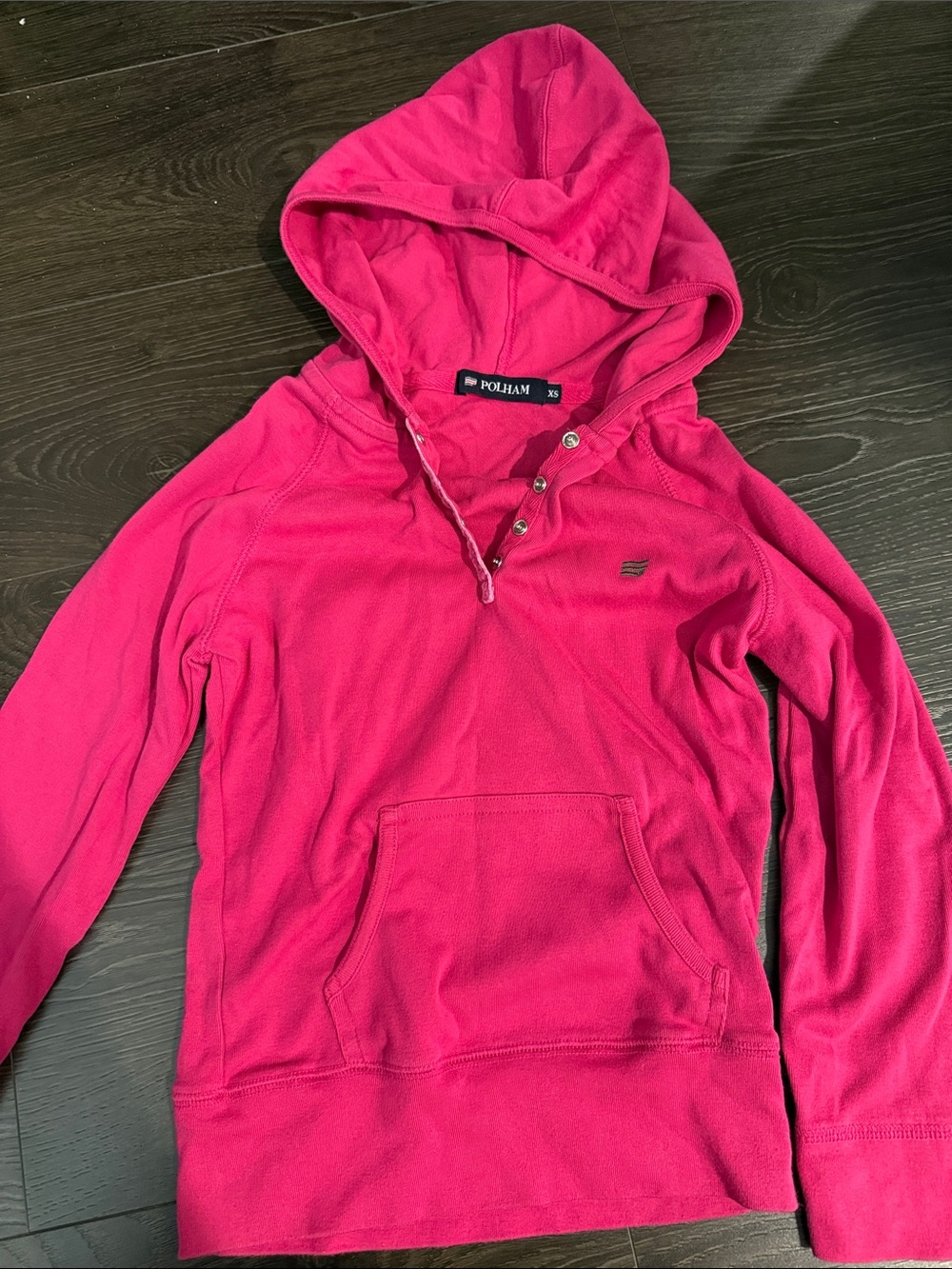 Fuchsia Hooded Pullover Sweatshirt